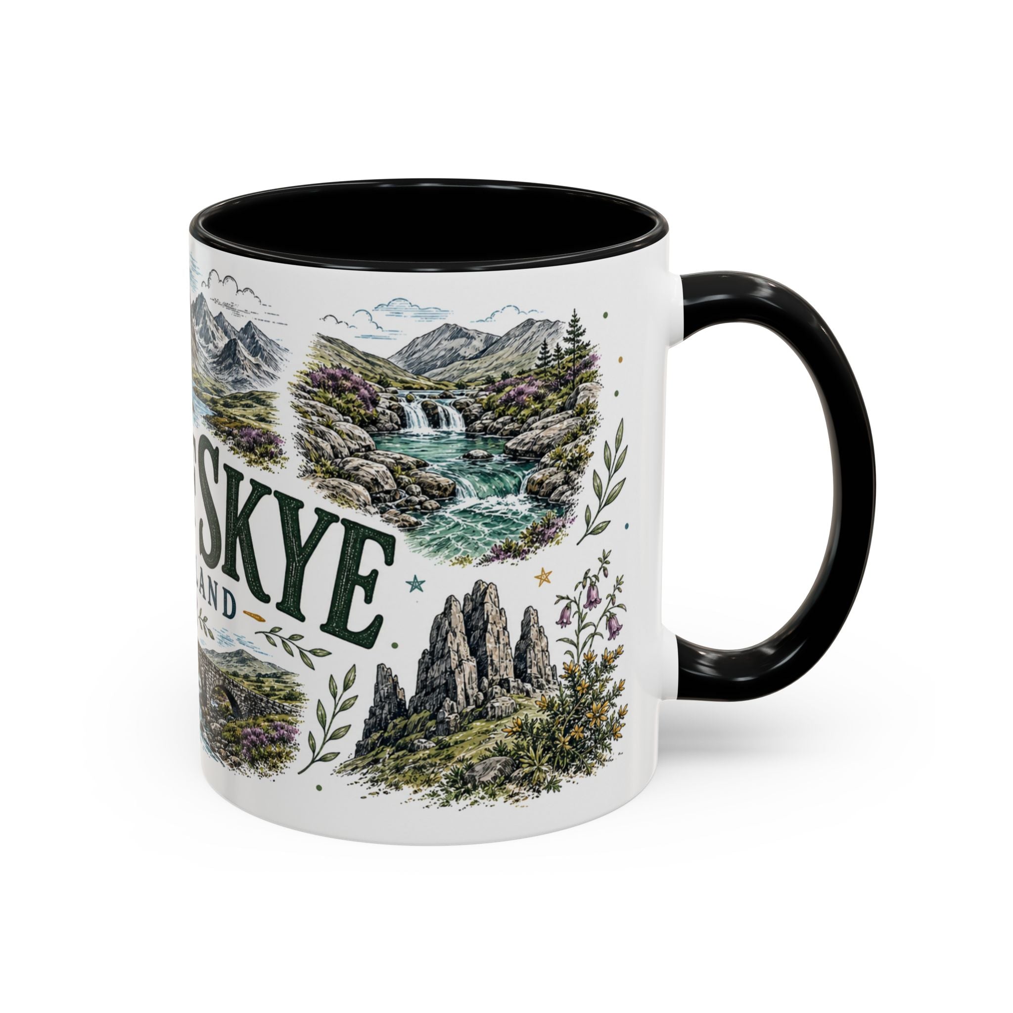 Isle of Skye Mug, Scotland Travel Souvenir, Bucket List Gift, Accent Ceramic Coffee Mug 11oz 15oz