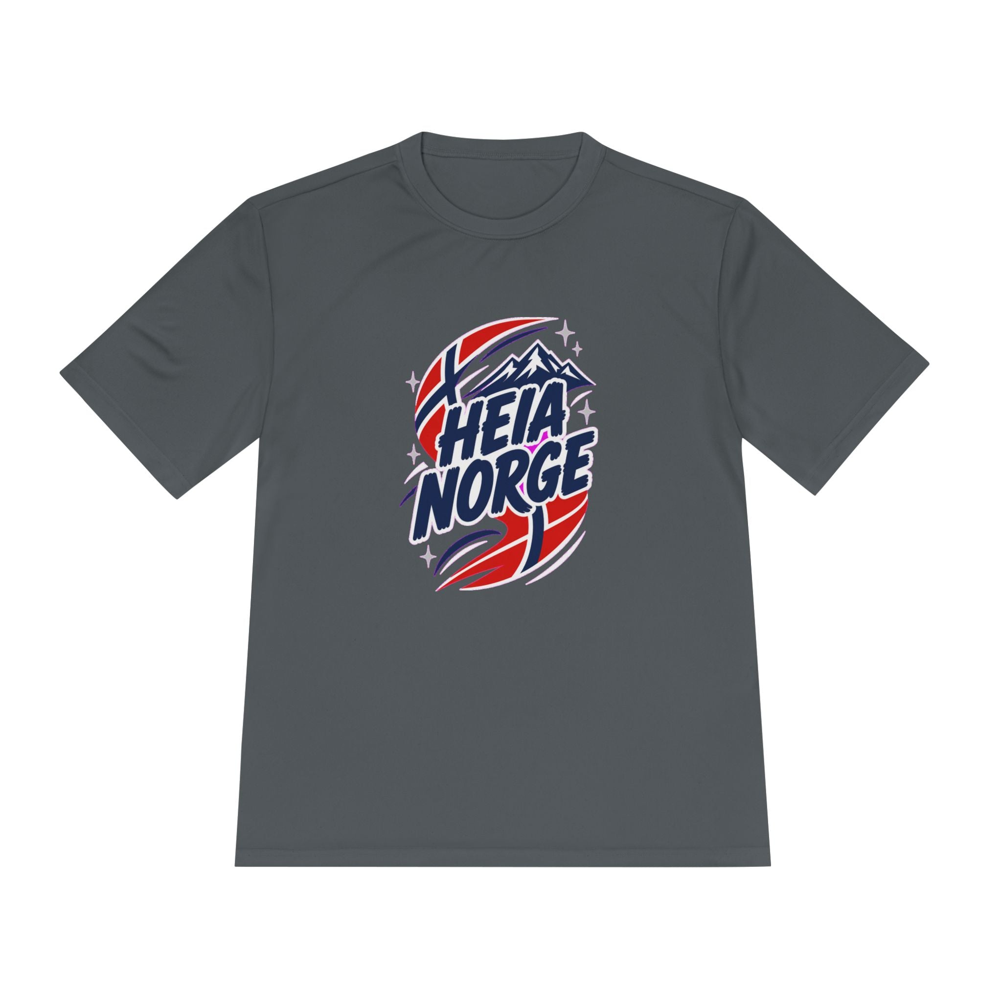 Norway Fan T-Shirt, Heia Norge Sport Tee, Moisture Wicking Performance Shirt