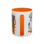 Nashville Illustrated Travel Mug | City Souvenir Accent Coffee Mug | 11oz 15oz Ceramic Cup