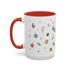 Christmas Ornament Mug | Snowflake Watercolor Holiday Gift | Accent Cup 11oz 15oz