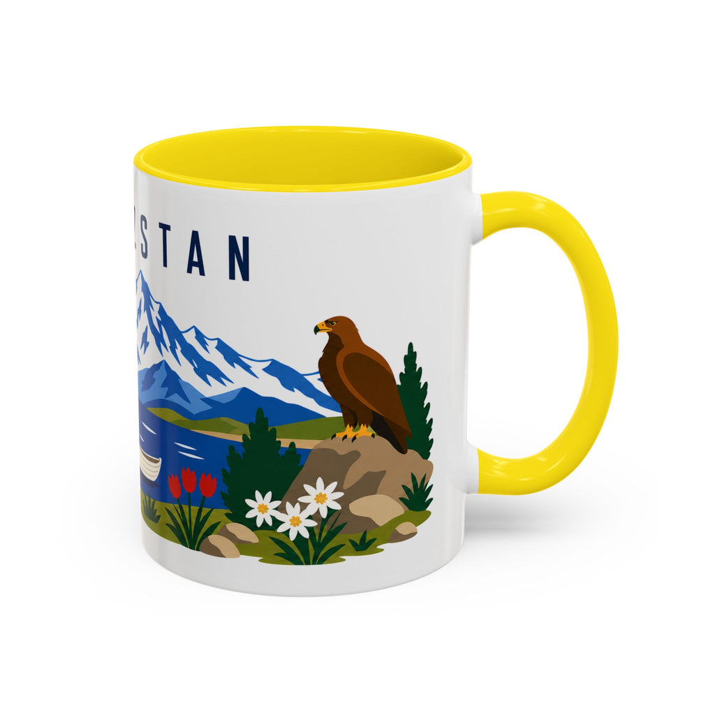Kyrgyzstan Coffee Mug | Travel Souvenir Accent Mug | Country Gift Ceramic Cup 11oz 15oz