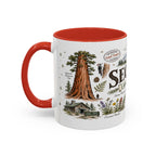 Sequoia Coffee Mug | National Park Hiking California Gift | Accent Color Ceramic 11oz 15oz