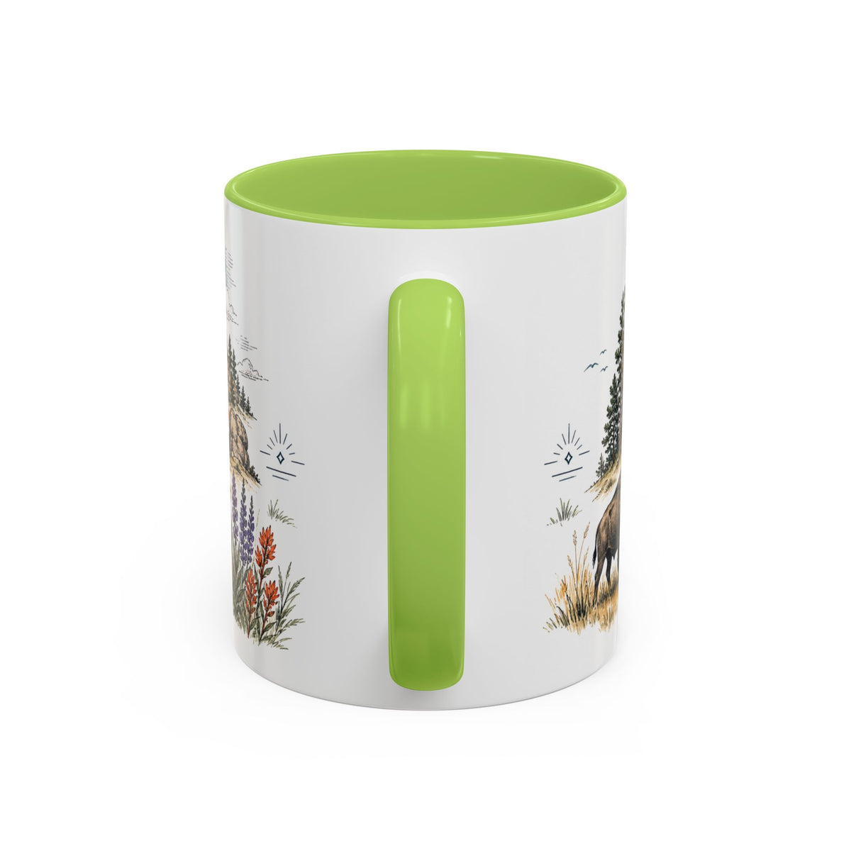 Devils Tower Mug, Wyoming Travel Souvenir, Bucket List Gift, Accent Ceramic Coffee Mug 11oz 15oz