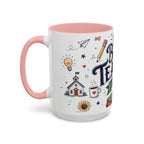 Best Teacher Ever Coffee Mug | Teacher Appreciation Gift | Accent Color Ceramic 11oz 15oz