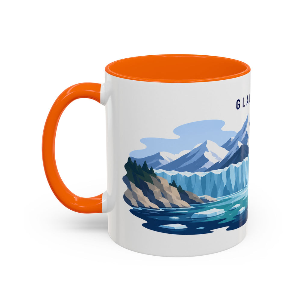 Glacier Bay National Park Coffee Mug | Solid Color Block Park Souvenir | 11oz 15oz Accent Mug