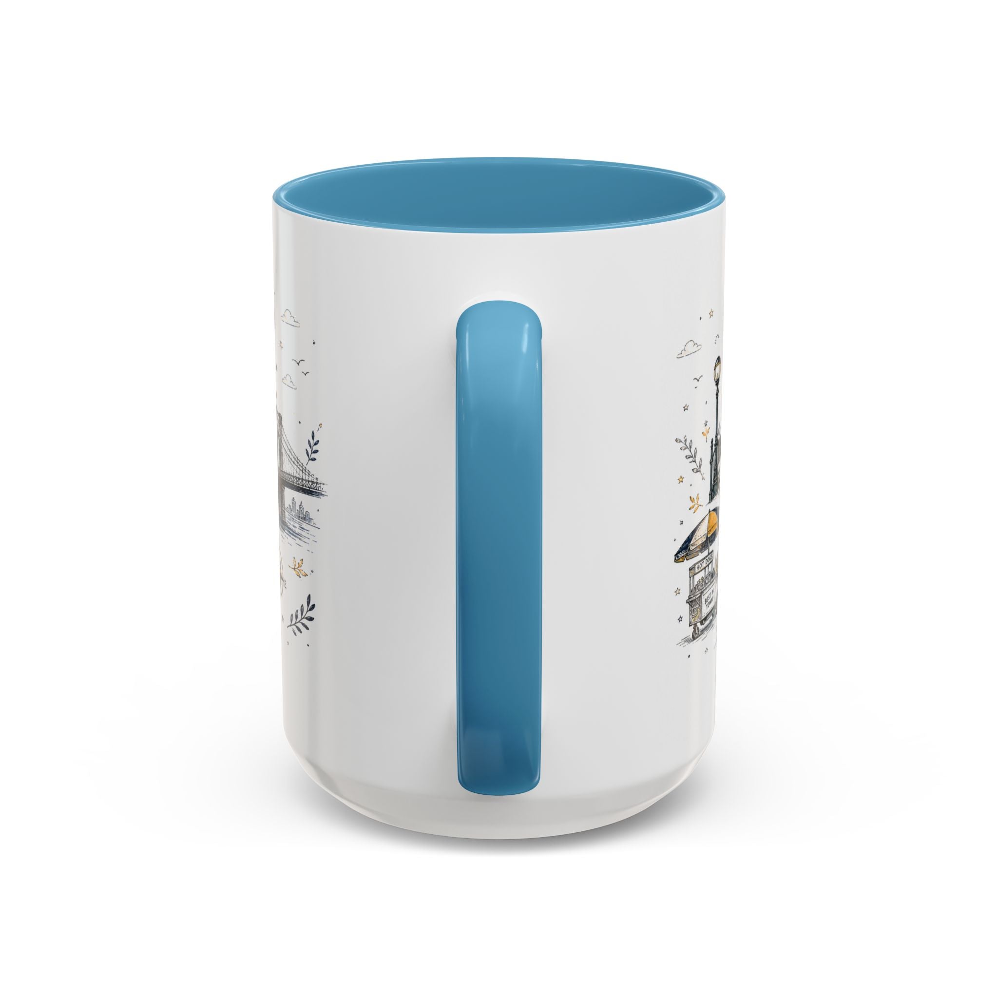 New York City Coffee Mug | New York Souvenir Travel Gift | Accent Color Ceramic 11oz 15oz