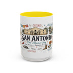 San Antonio Coffee Mug | Texas Souvenir City Gift | Accent Color Ceramic 11oz 15oz