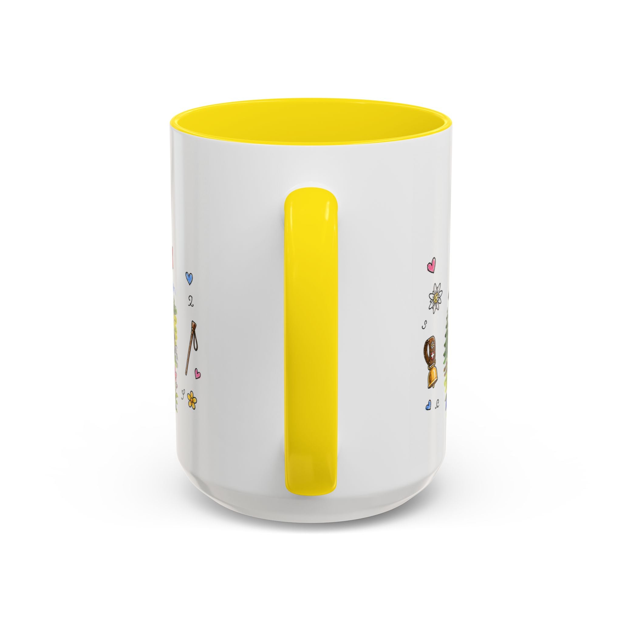 Zermatt Illustrated Travel Mug | Switzerland Souvenir Accent Coffee Mug | 11oz 15oz Ceramic Cup