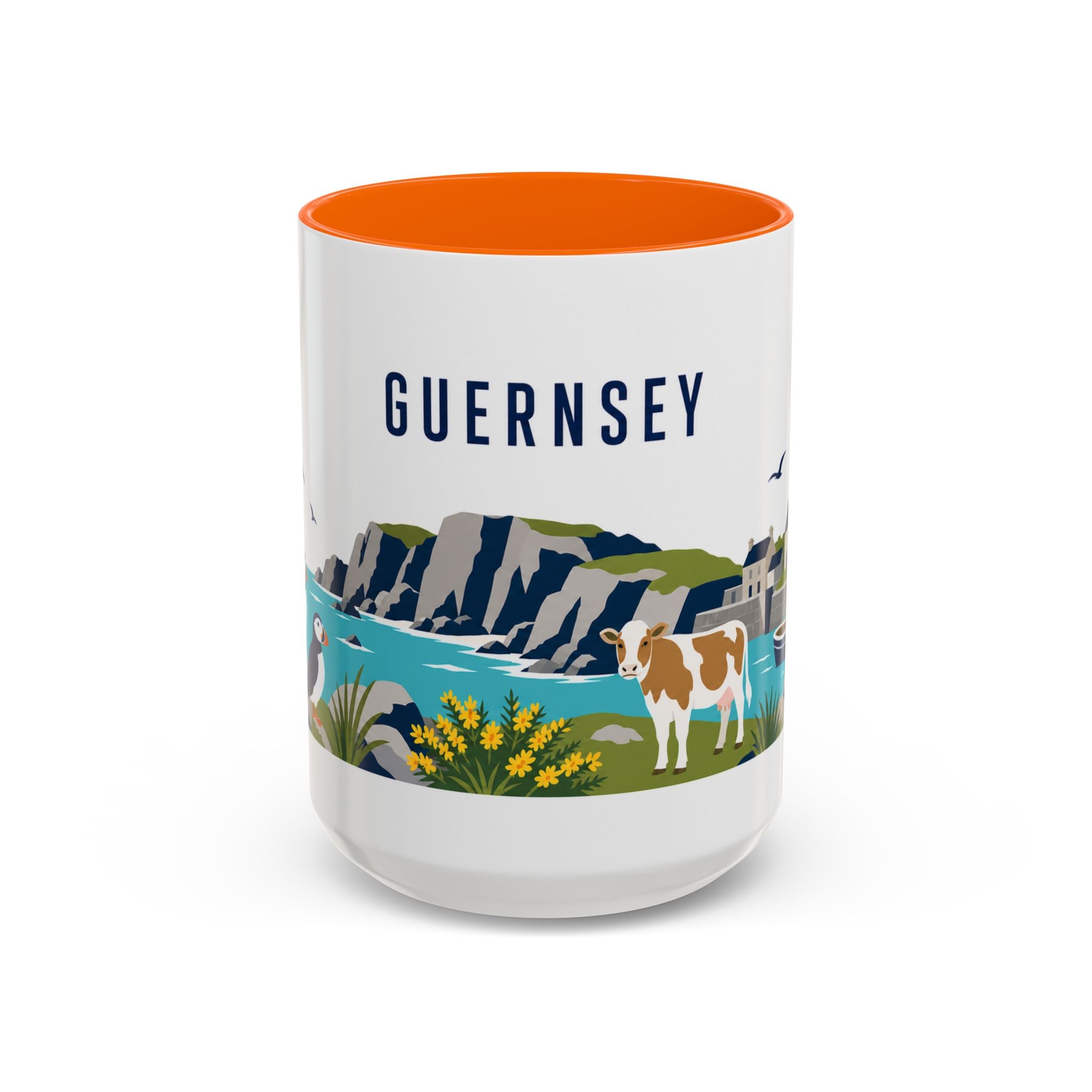 Guernsey Coffee Mug | Travel Souvenir Accent Mug | Country Gift Ceramic Cup 11oz 15oz
