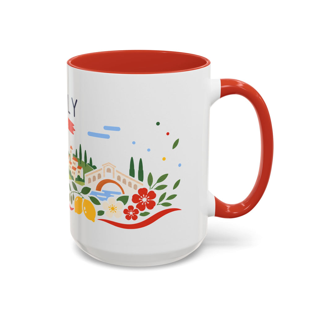 Italy Coffee Mug | Travel Souvenir Accent Mug | Country Gift Ceramic Cup 11oz 15oz