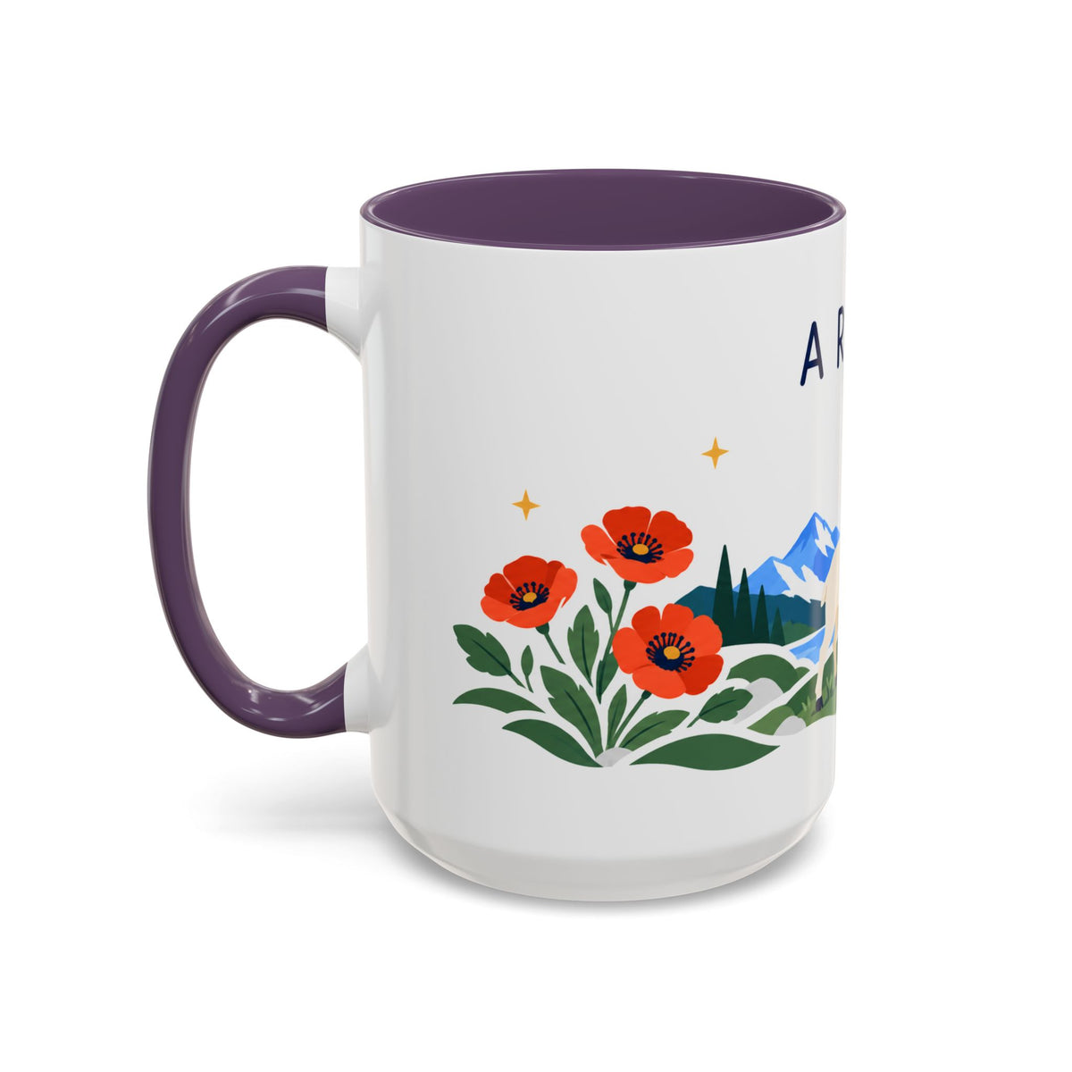 Aries Zodiac Coffee Mug | Ram and Floral Design | Astrology Birthday Gift | 11 oz 15 oz Ceramic Accent Mug