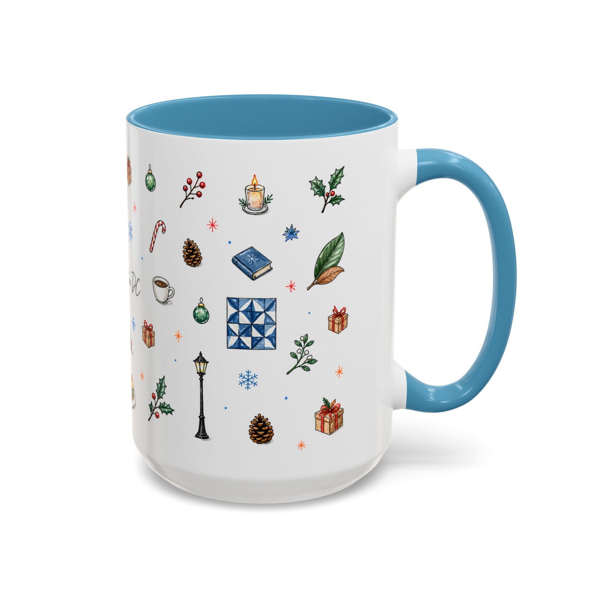 Washington DC Christmas Mug | Watercolor City Souvenir | Ceramic Coffee Cup 11oz 15oz