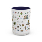 Charleston Christmas Mug | Watercolor City Souvenir, Holiday Travel Gift (11oz/15oz)