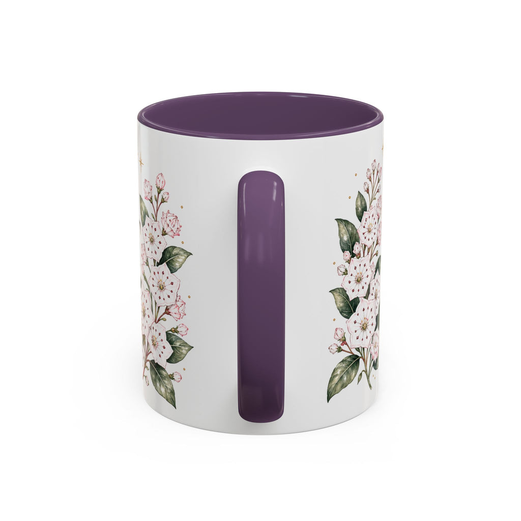 Connecticut State Map Mug | Botanical Accent Coffee Cup (11oz 15oz)