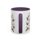 Connecticut State Map Mug | Botanical Accent Coffee Cup (11oz 15oz)