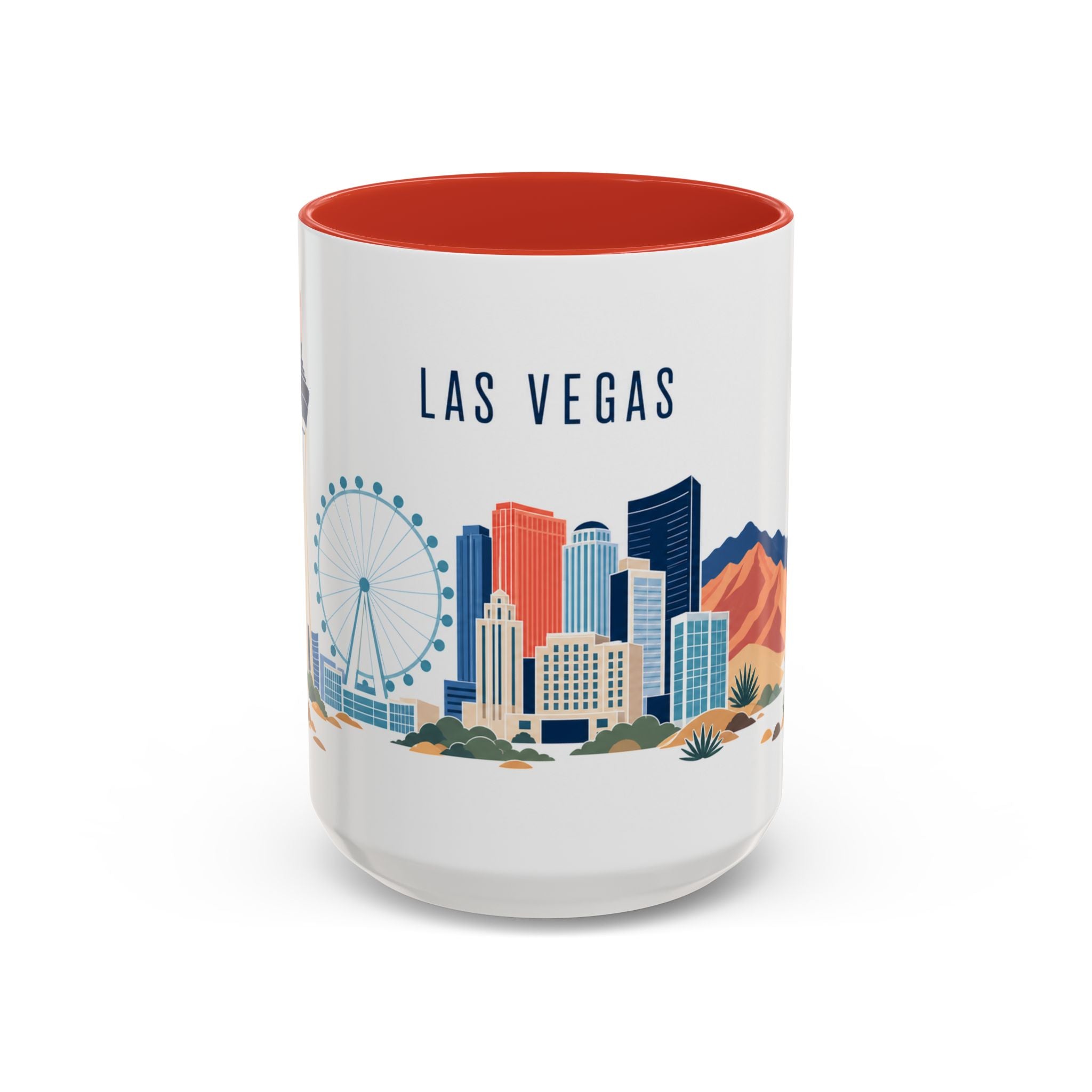Las Vegas Coffee Mug | United States Travel Souvenir | Porcelain Decal City Gift | 11oz 15oz Accent Mug