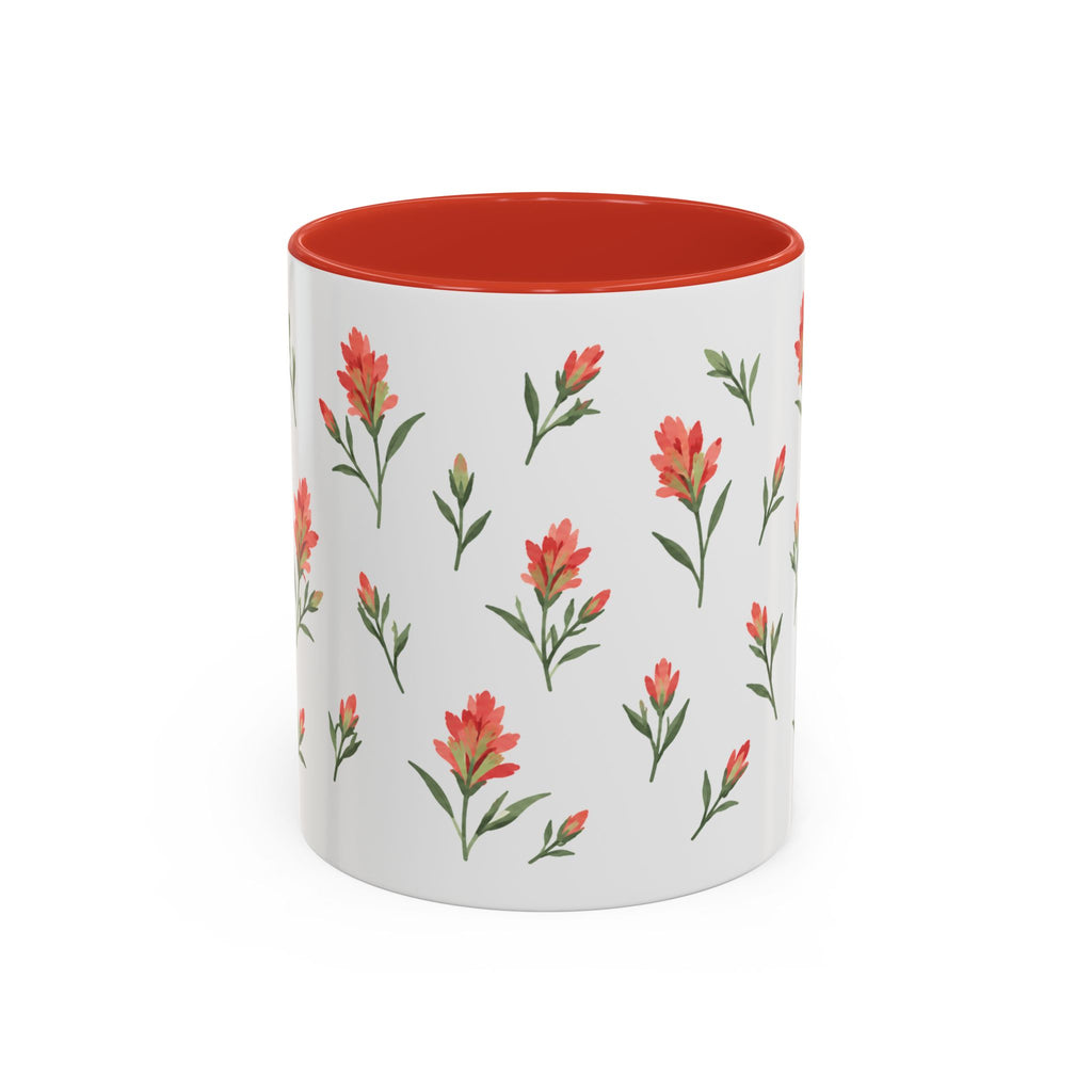 Wyoming Indian Paintbrush Mug, State Flower Floral Coffee Cup, 11oz Botanical Gift