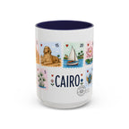 Cairo Coffee Mug | Postage Stamp Collage Mug | Travel Souvenir Accent Cup 11oz 15oz