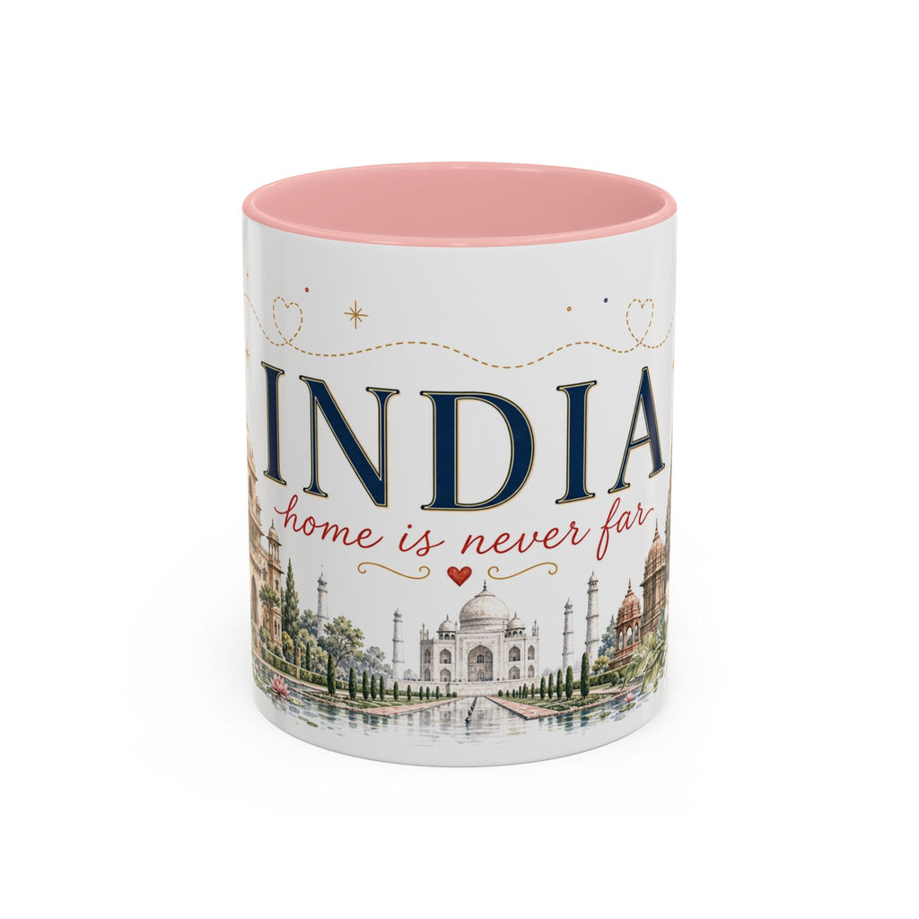 India Home Country Mug | Moving Away Gift | Long Distance Friendship | 11 oz 15 oz Accent Mug