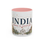 India Home Country Mug | Moving Away Gift | Long Distance Friendship | 11 oz 15 oz Accent Mug