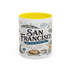 San Francisco Coffee Mug | California Souvenir Travel Gift | Accent Color Ceramic 11oz 15oz