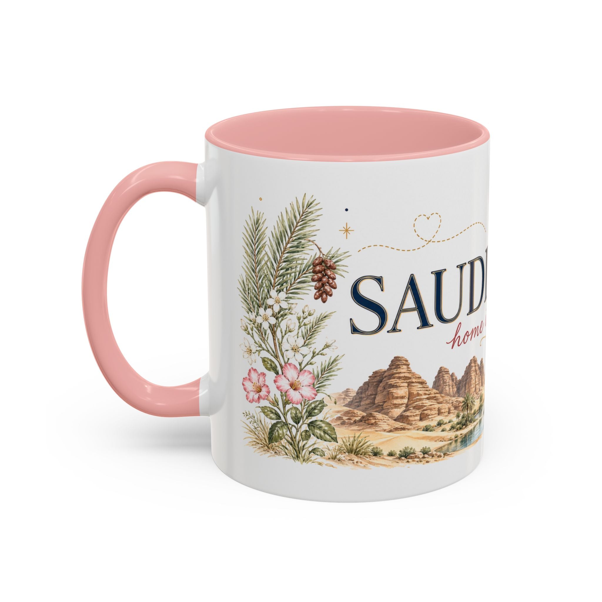 Saudi Arabia Home Country Mug | Moving Away Gift | Long Distance Friendship | 11 oz 15 oz Accent Mug
