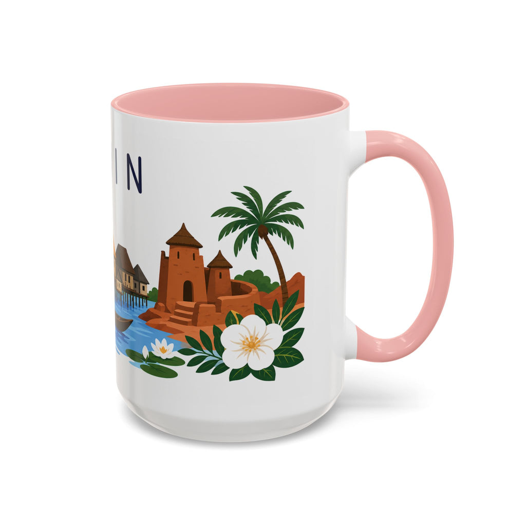 Benin Coffee Mug | Travel Souvenir Accent Mug | Country Gift Ceramic Cup 11oz 15oz