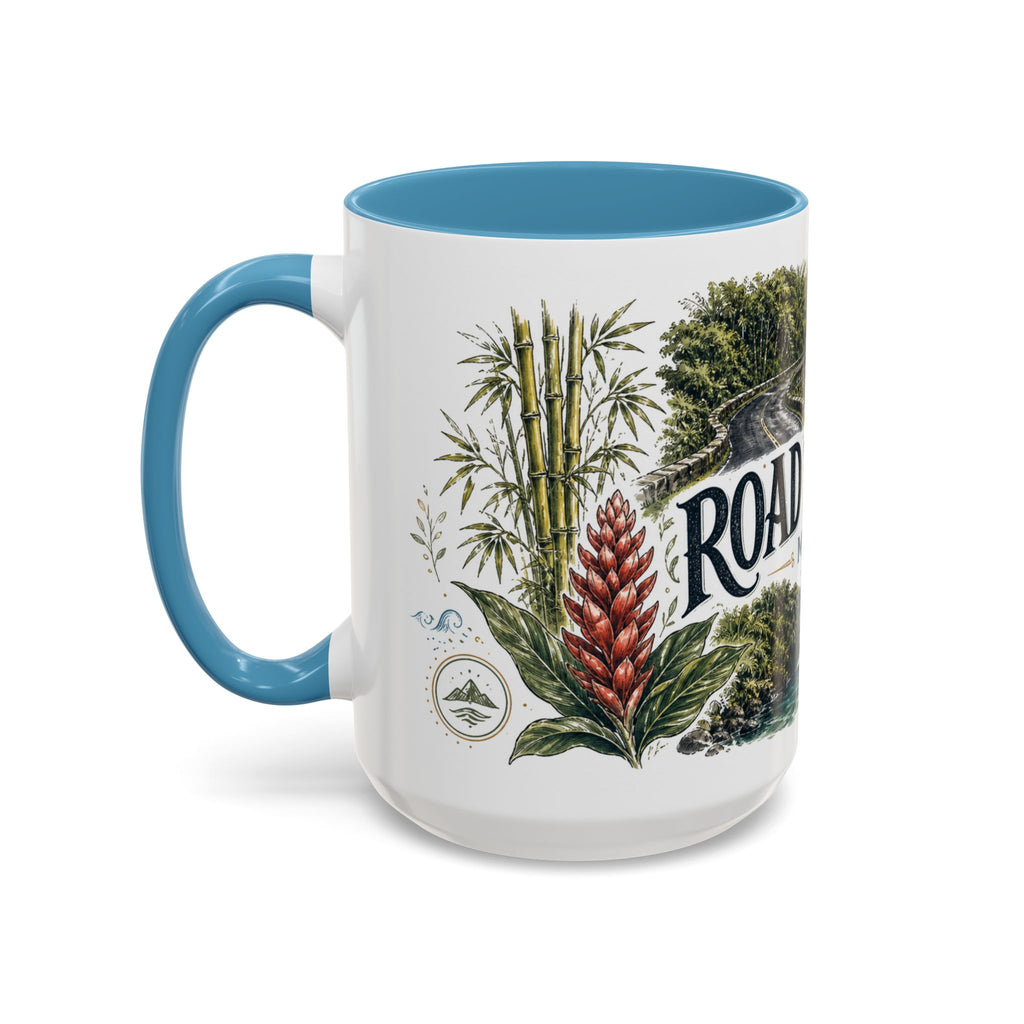 Road to Hana Mug, Maui Travel Souvenir, Bucket List Gift, Accent Ceramic Coffee Mug 11oz 15oz
