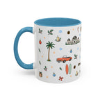Los Angeles Christmas Mug | Watercolor City Souvenir | Ceramic Coffee Cup (11oz or 15oz)