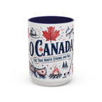 O Canada True North Coffee Mug | Canadian Pride Gift | Accent Color Ceramic 11oz 15oz