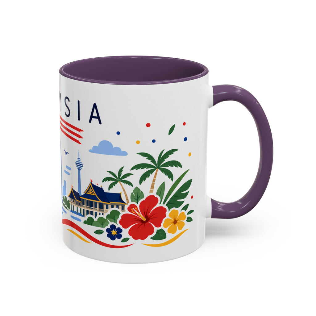 Malaysia Coffee Mug | Travel Souvenir Accent Mug | Country Gift Ceramic Cup 11oz 15oz