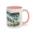 Whitehaven Beach Mug, Australia Travel Souvenir, Bucket List Gift, Accent Ceramic Coffee Mug 11oz 15oz