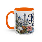 Johor Bahru Coffee Mug | Malaysia Travel Souvenir | Vintage Illustrated City Gift | 11 oz 15 oz Accent Mug