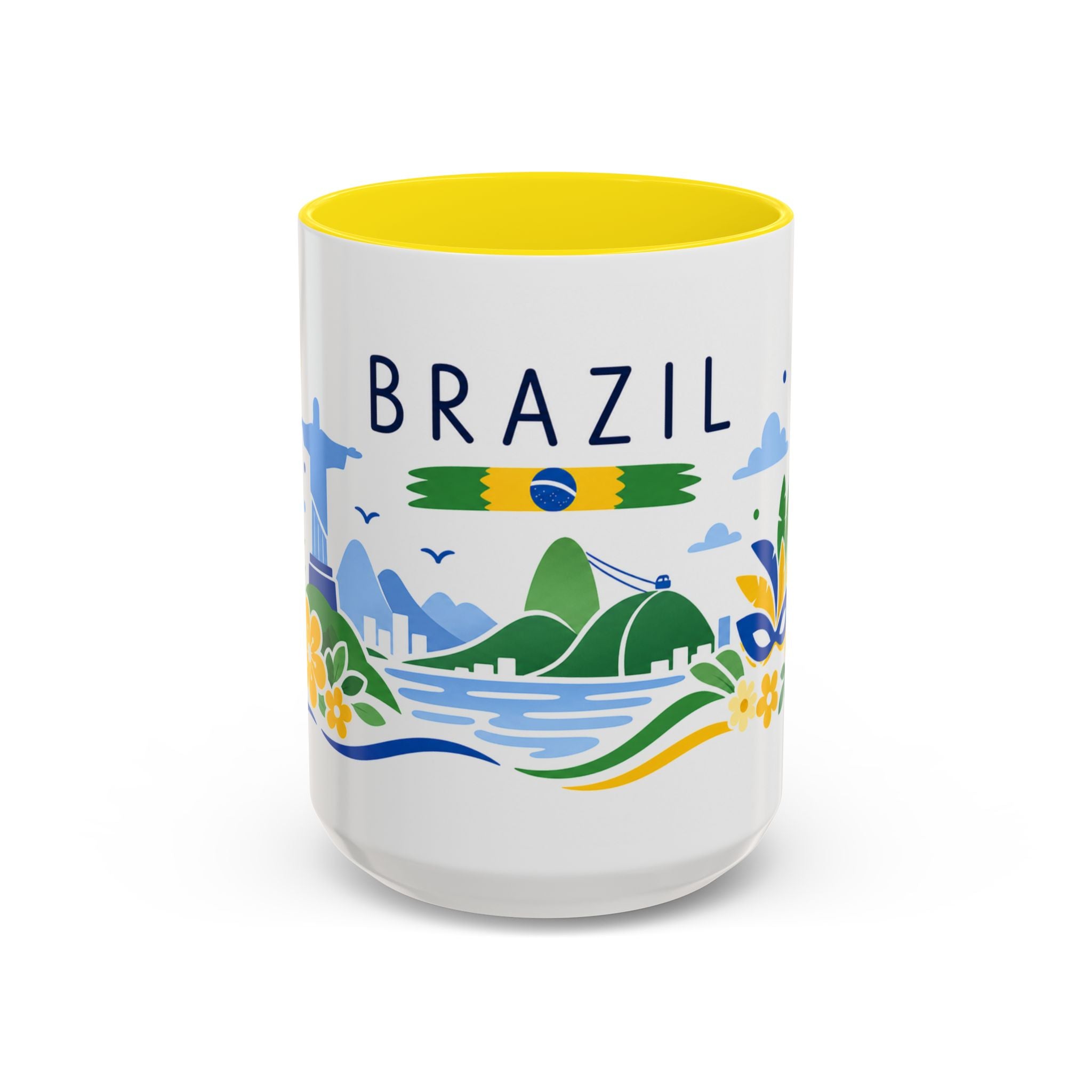 Brazil Coffee Mug | Travel Souvenir Accent Mug | Country Gift Ceramic Cup 11oz 15oz