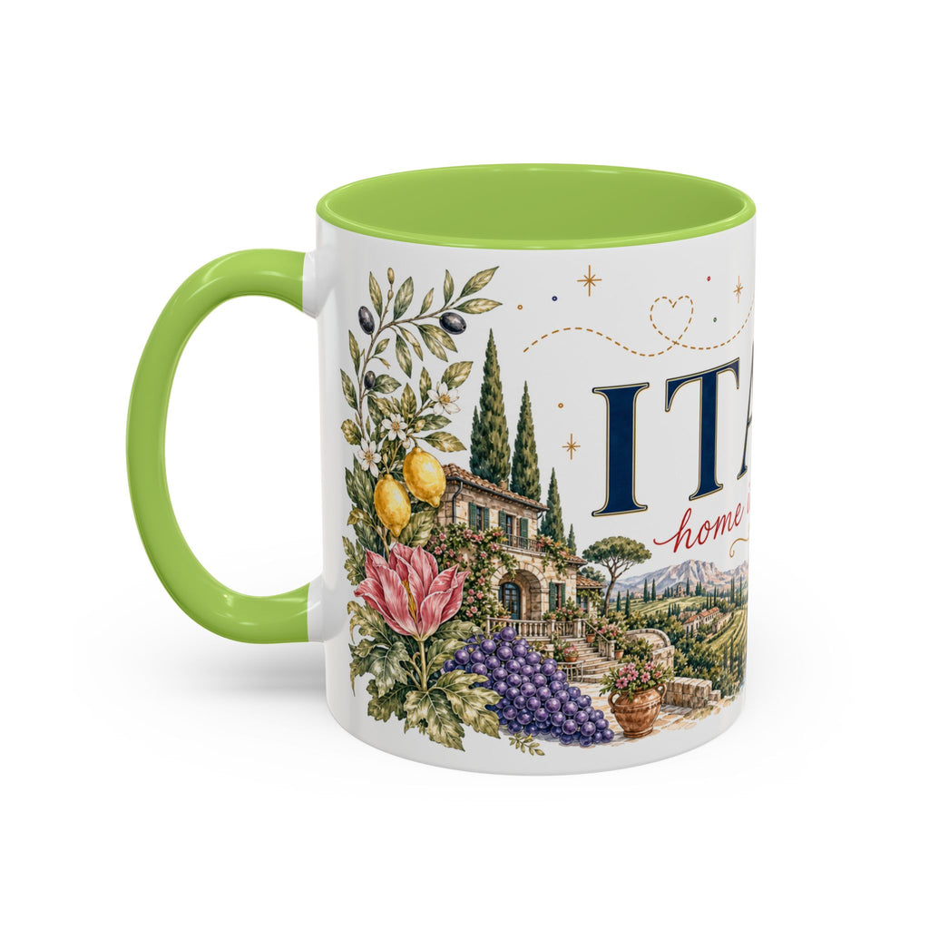 Italy Home Country Mug | Moving Away Gift | Long Distance Friendship | 11 oz 15 oz Accent Mug