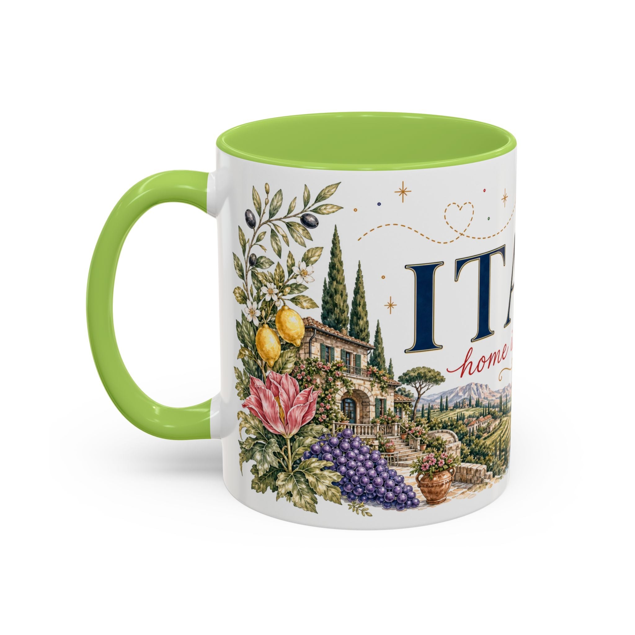 Italy Home Country Mug | Moving Away Gift | Long Distance Friendship | 11 oz 15 oz Accent Mug