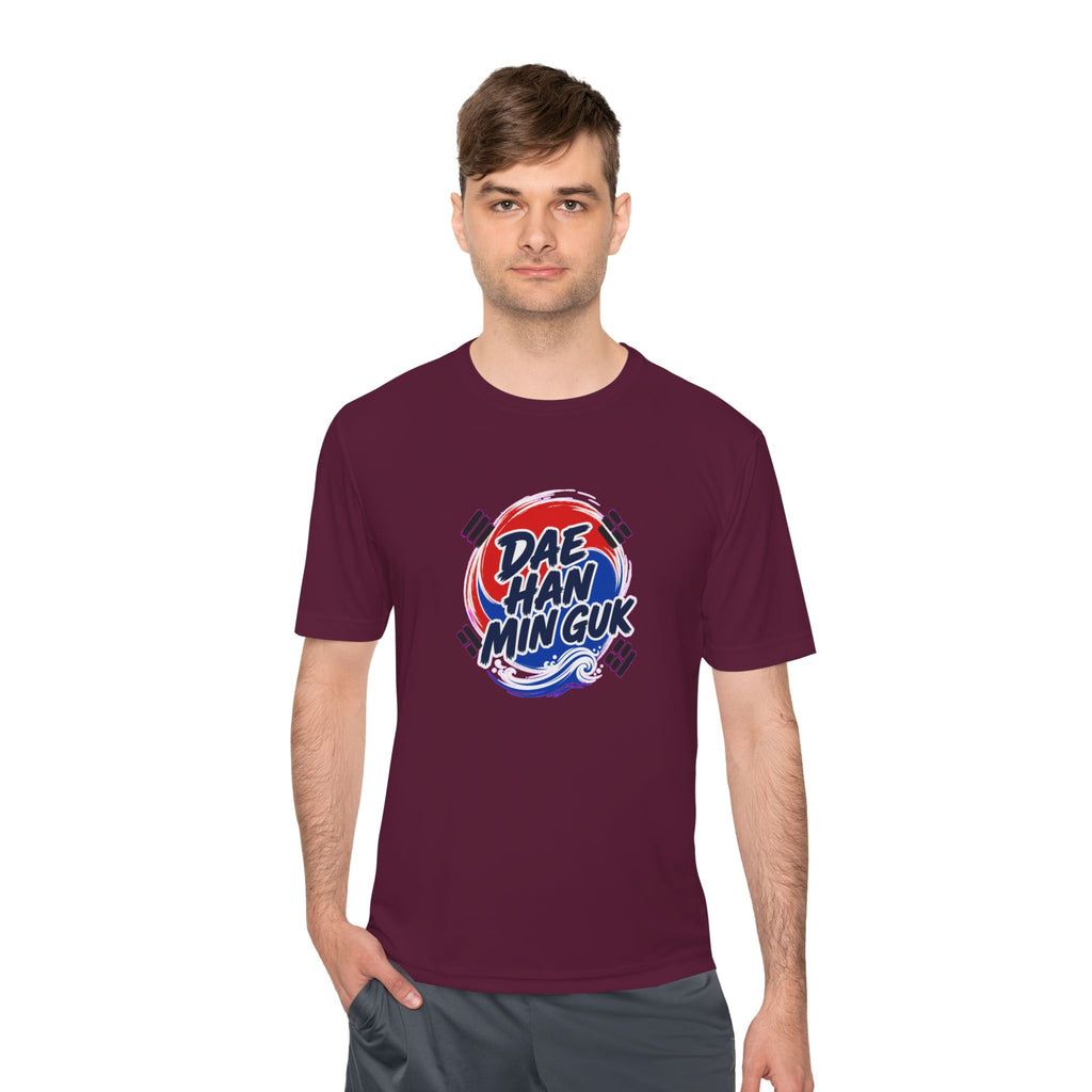 South Korea Dae Han Min Guk Soccer Fan T-Shirt, Moisture Wicking Sport Tee