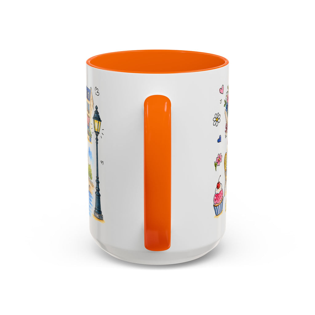 Paris Travel Mug | European City Souvenir Accent Coffee Mug | 11oz 15oz Ceramic Cup