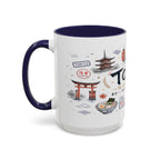 Tokyo Coffee Mug | Japan Souvenir Travel Gift | Accent Color Ceramic 11oz 15oz