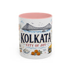 Kolkata Coffee Mug | India Souvenir Travel Gift | Accent Color Ceramic 11oz 15oz