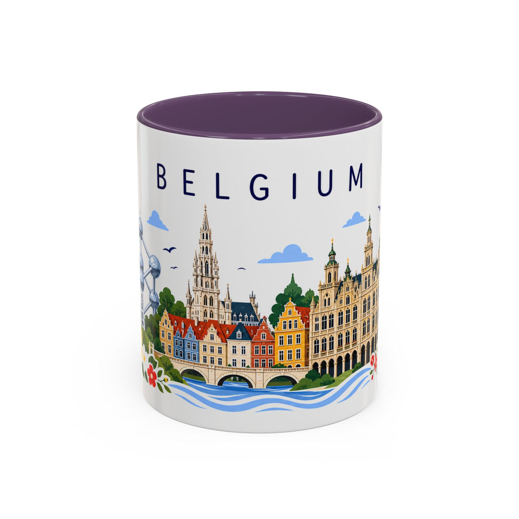 Belgium Coffee Mug | Travel Souvenir Accent Mug | Place Gift Ceramic Cup 11oz 15oz