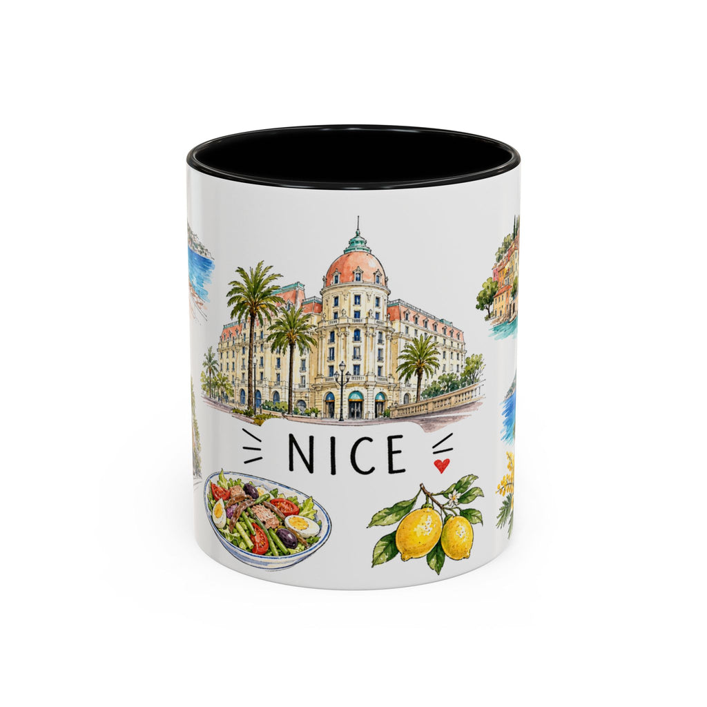 Nice Illustrated Travel Mug | City Souvenir Accent Coffee Mug | 11oz 15oz Ceramic Cup
