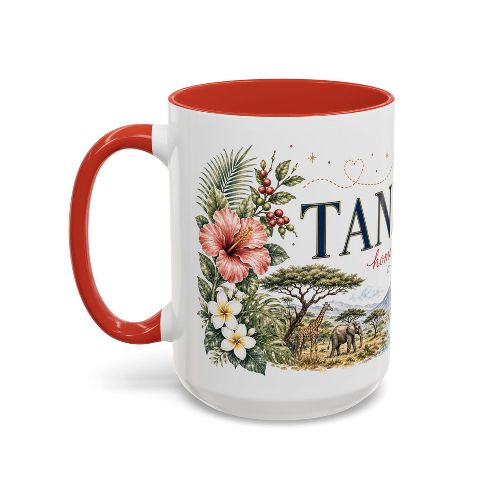 Tanzania Home Country Mug | Moving Away Gift | Long Distance Friendship | 11 oz 15 oz Accent Mug