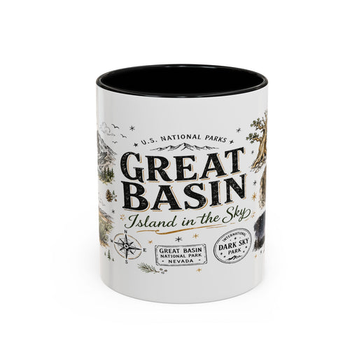 Great Basin National Park Coffee Mug | Nevada Desert Stargazing Hiking Gift | Accent Color Ceramic 11oz 15oz