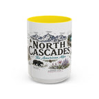 North Cascades National Park Coffee Mug | Washington Alpine Glacier Hiking Gift | Accent Color Ceramic 11oz 15oz