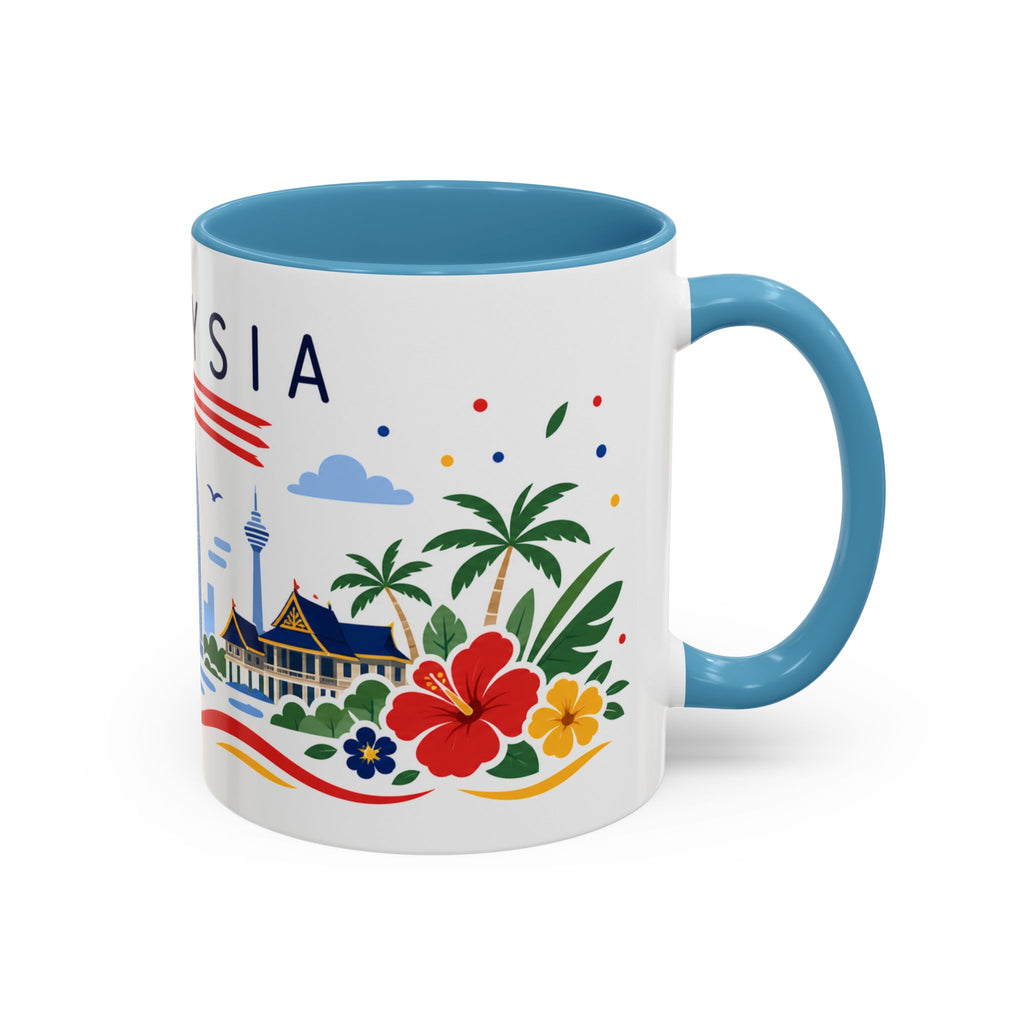 Malaysia Coffee Mug | Travel Souvenir Accent Mug | Country Gift Ceramic Cup 11oz 15oz
