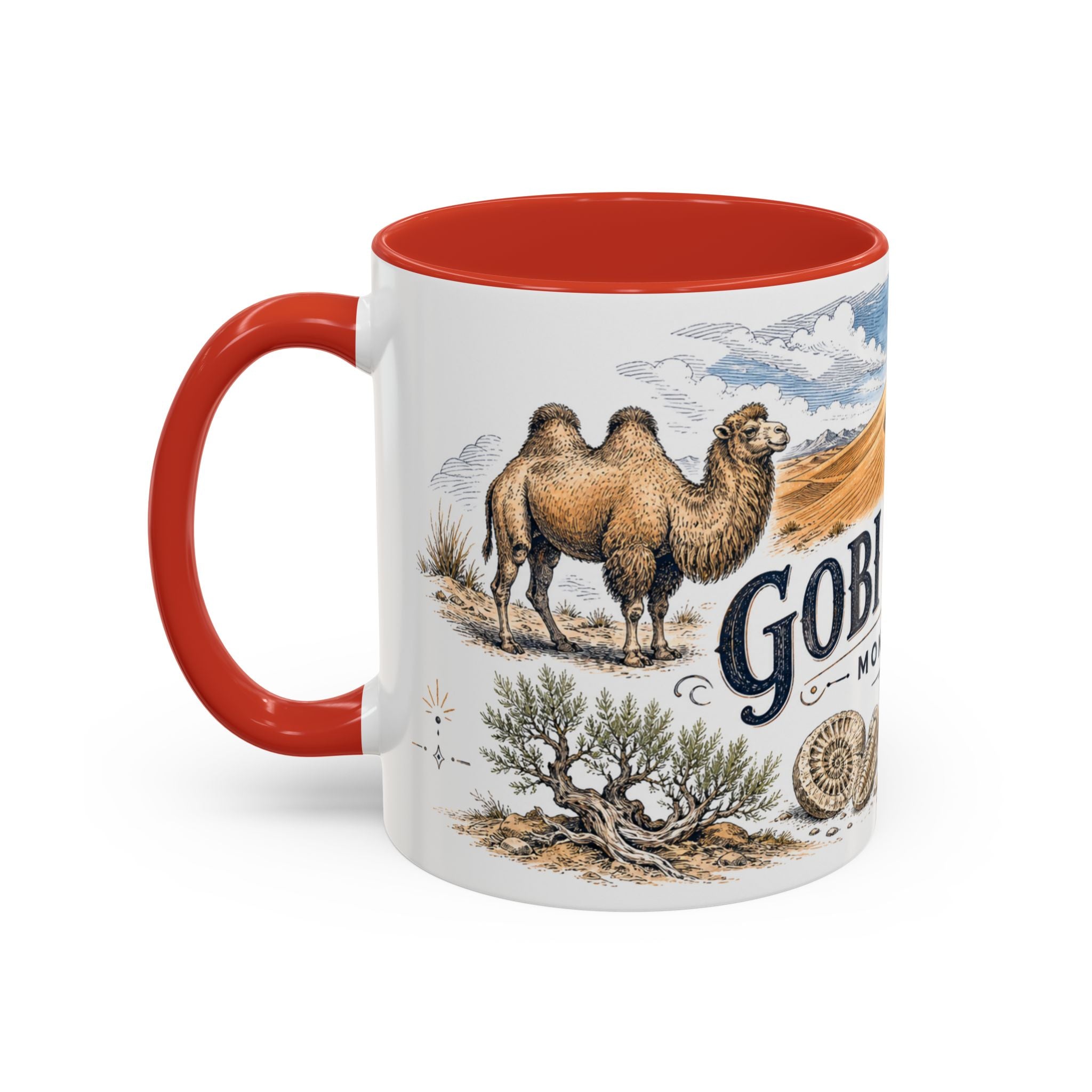 Gobi Desert Mug, Mongolia Travel Souvenir, Bucket List Gift, Accent Ceramic Coffee Mug 11oz 15oz