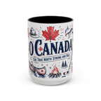 O Canada True North Coffee Mug | Canadian Pride Gift | Accent Color Ceramic 11oz 15oz