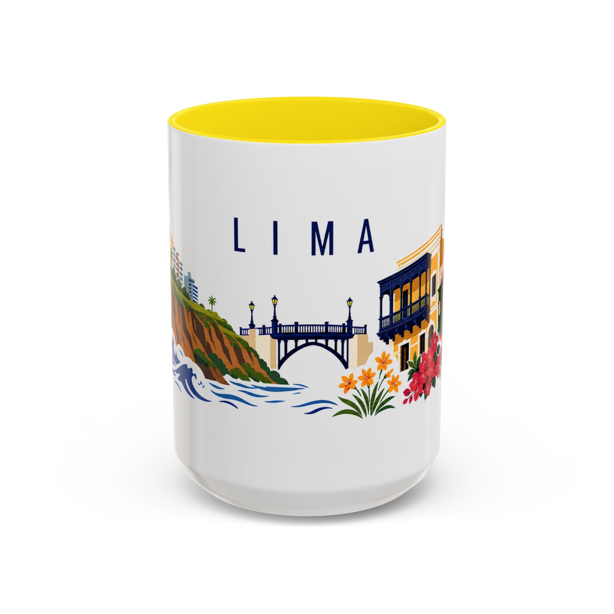 Lima Coffee Mug | Peru Travel Souvenir | Porcelain Decal City Gift | 11oz 15oz Accent Mug