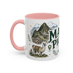 Machu Picchu Coffee Mug | Travel Destination Souvenir Gift | Accent Color Ceramic 11oz 15oz